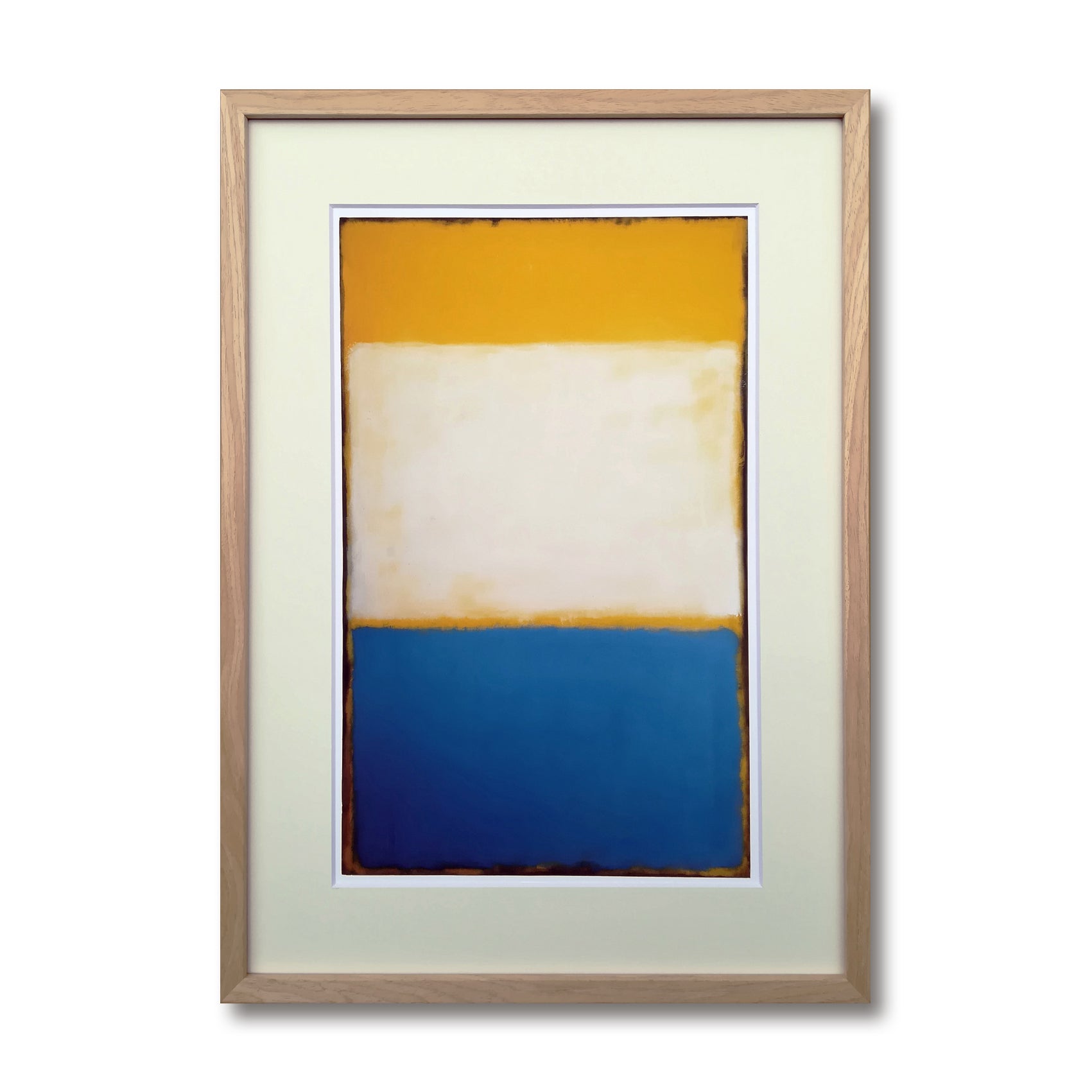 Yellow, White, Blue Over Yellow on Gray, 1954