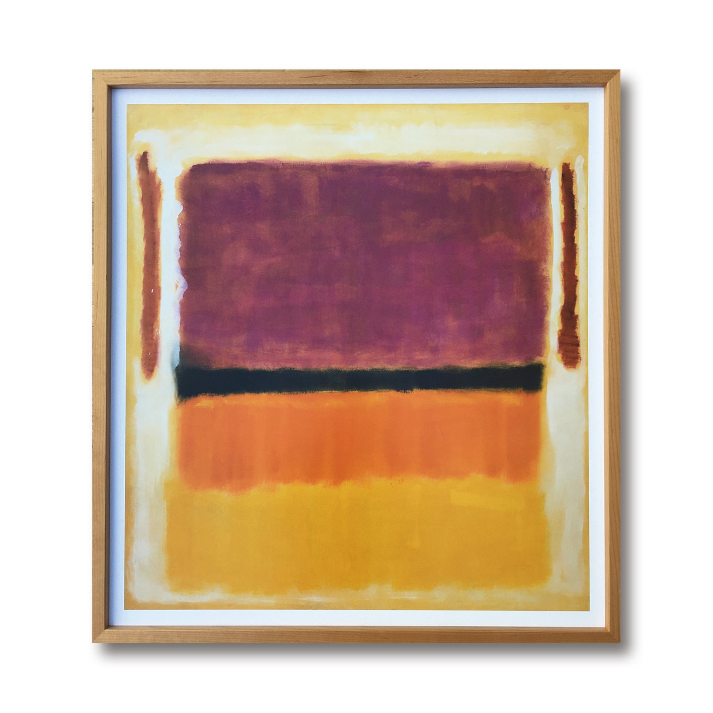 UNTITLED (VIOLET, BLACK, ORANGE, YELLOW ON WHITE AND RED), 1949 